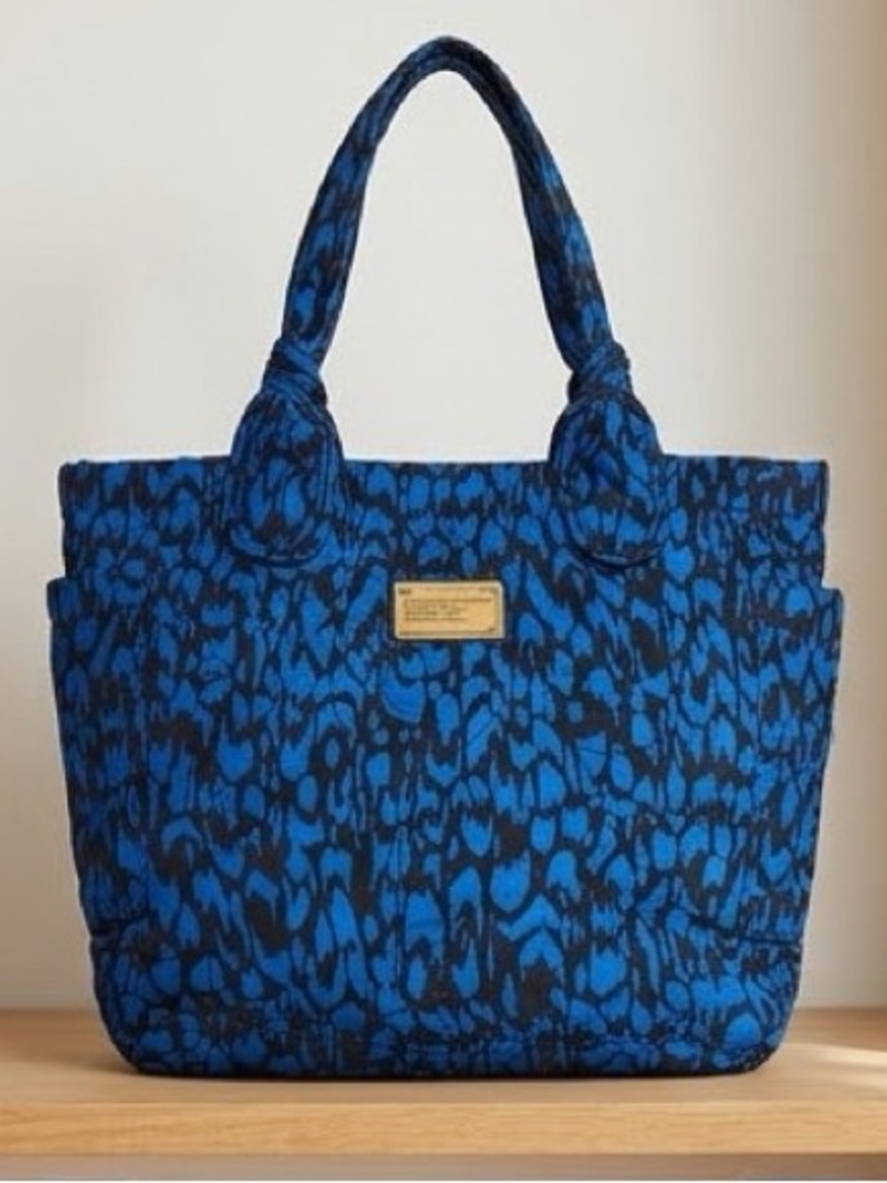 Marc by Marc Jacobs Blue and Black Patterned Tote - Picture 2 of 5